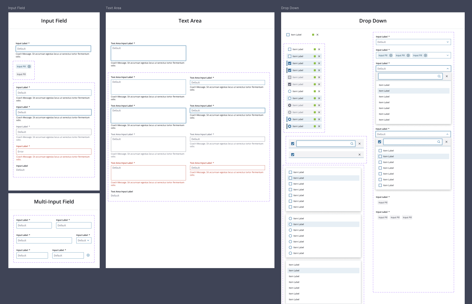 ADS — Section Structure (Buttons / Forms / Cards / Templates)