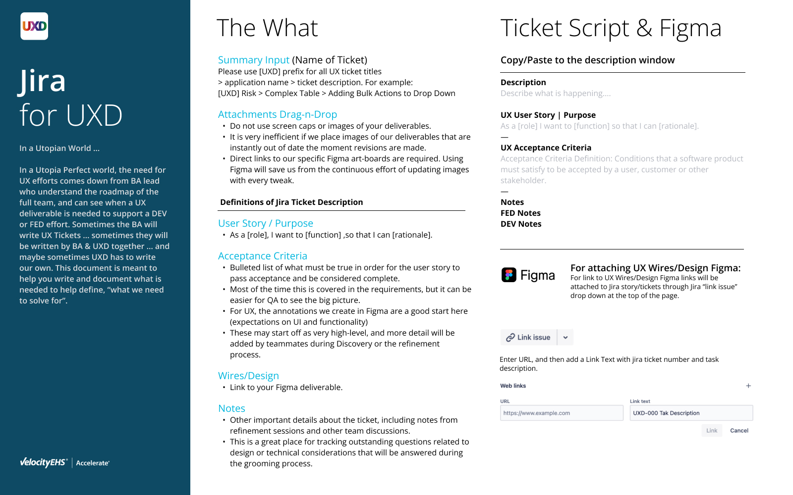 Jira Brief Template or Acceptance Criteria Example