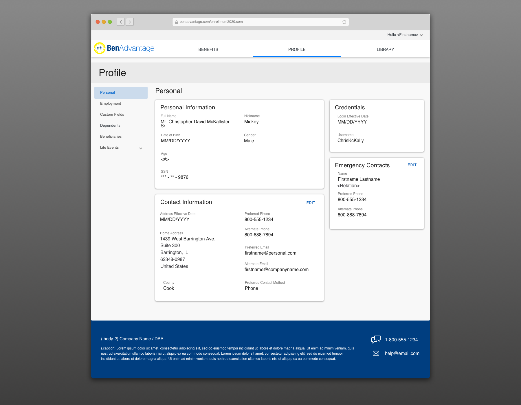 Portal — Your Profile