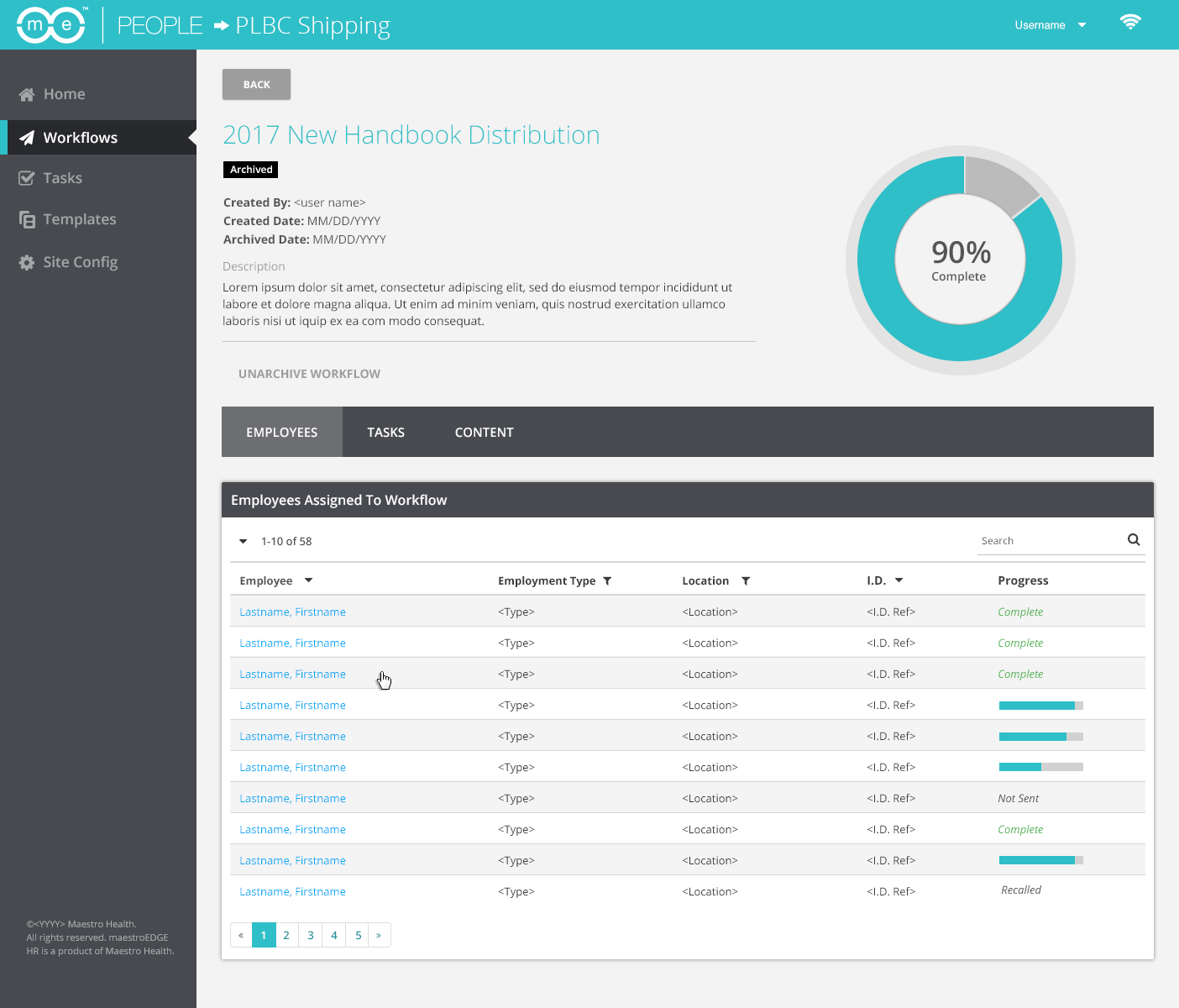 ER — Archived Workflows