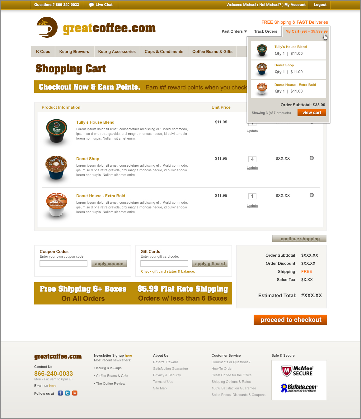 Great Coffee — Cart